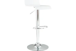 Miliboo Design-Barhocker weißes Holz und verchromtes Metall (2er-Set) SURF V2* Barhocker