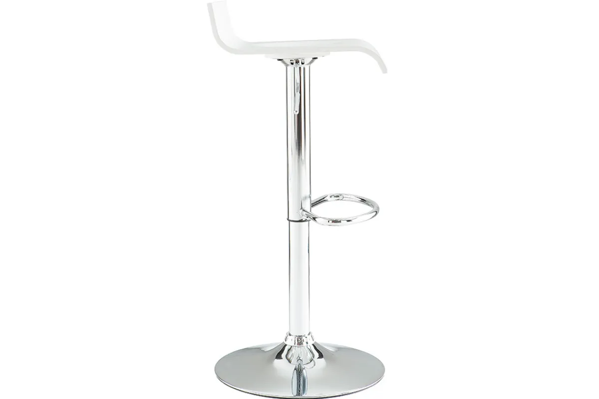 Miliboo Design-Barhocker weißes Holz und verchromtes Metall (2er-Set) SURF V2* Barhocker