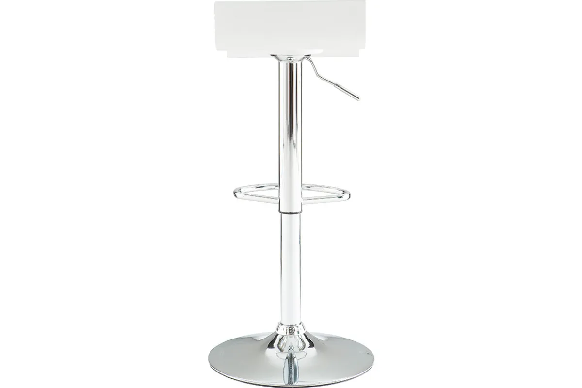Miliboo Design-Barhocker weißes Holz und verchromtes Metall (2er-Set) SURF V2* Barhocker