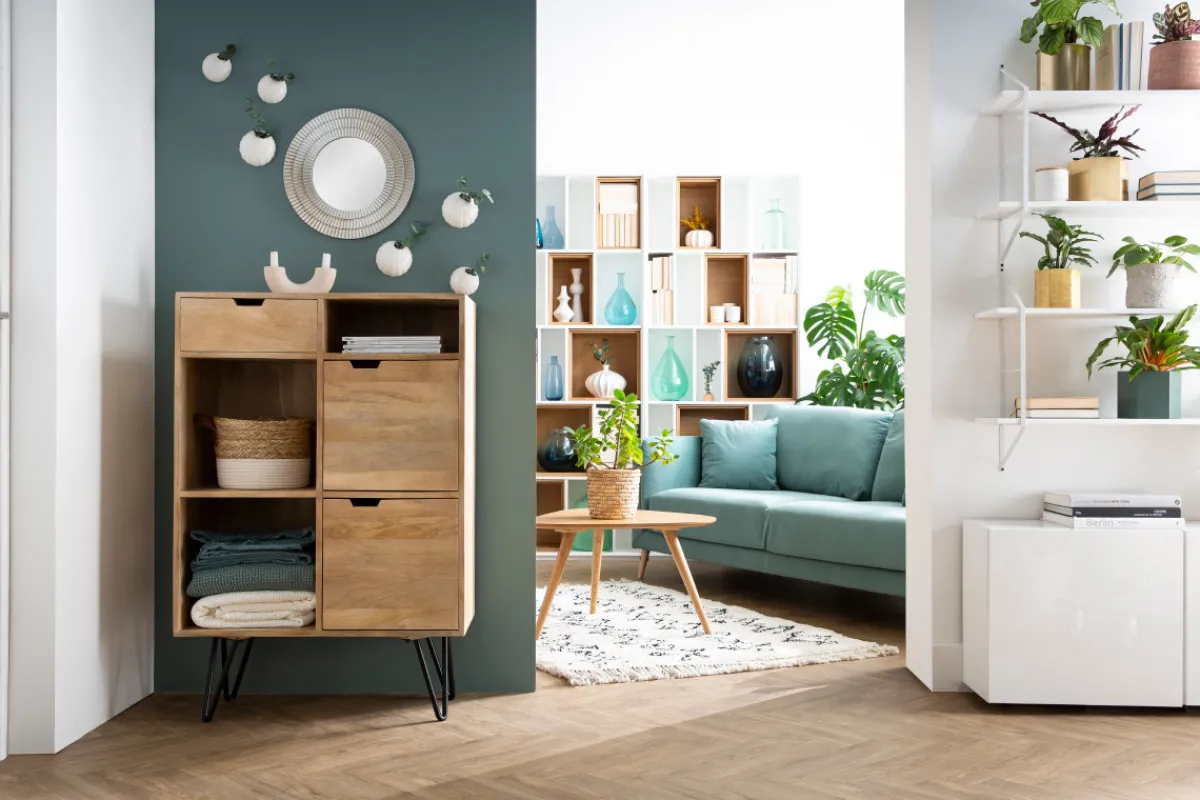 Miliboo Design-Bücherregal anpassbar Weiß und Eiche JAZZ* Bücherregale|Bücherregale