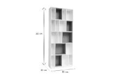 Miliboo Design-Bücherregal anpassbar Weiß und Eiche JAZZ* Bücherregale|Bücherregale