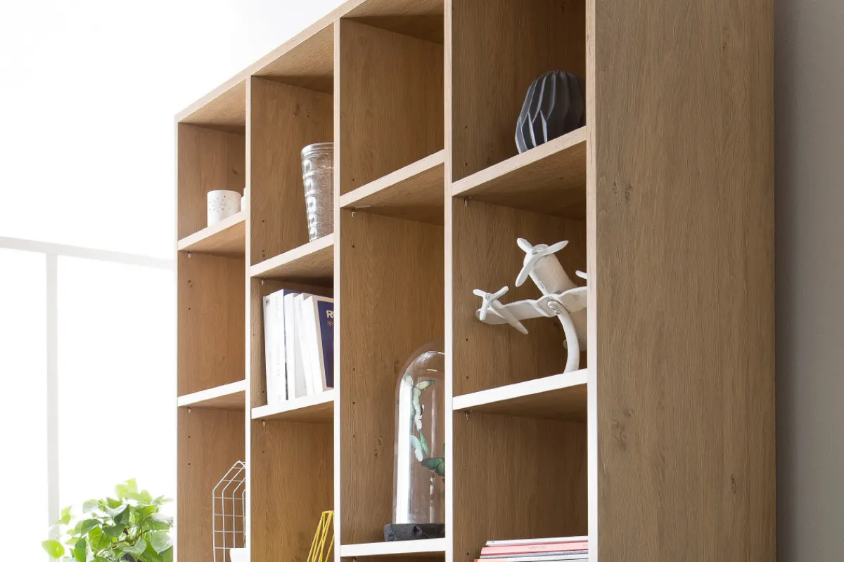 Miliboo Design-Bücherregal Holz eichefarben RYTHM* Bücherregale|Bücherregale