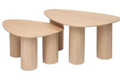 Miliboo Design-Beistelltische aus hellem Holz (2er-Set) FOLEEN* Couchtische