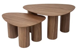 Miliboo Design-Beistelltische aus dunklem Holz (2er-Set) FOLEEN* Couchtische