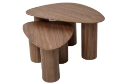 Miliboo Design-Beistelltische aus dunklem Holz (2er-Set) FOLEEN* Couchtische
