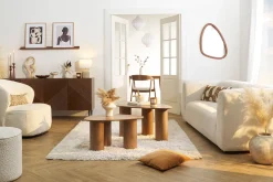 Miliboo Design-Beistelltische aus dunklem Holz (2er-Set) FOLEEN* Couchtische