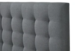 Miliboo Design-Bett gepolstert Stoff Hellgrau 160 x 200 cm DANAE* Betten Für Erwachsene