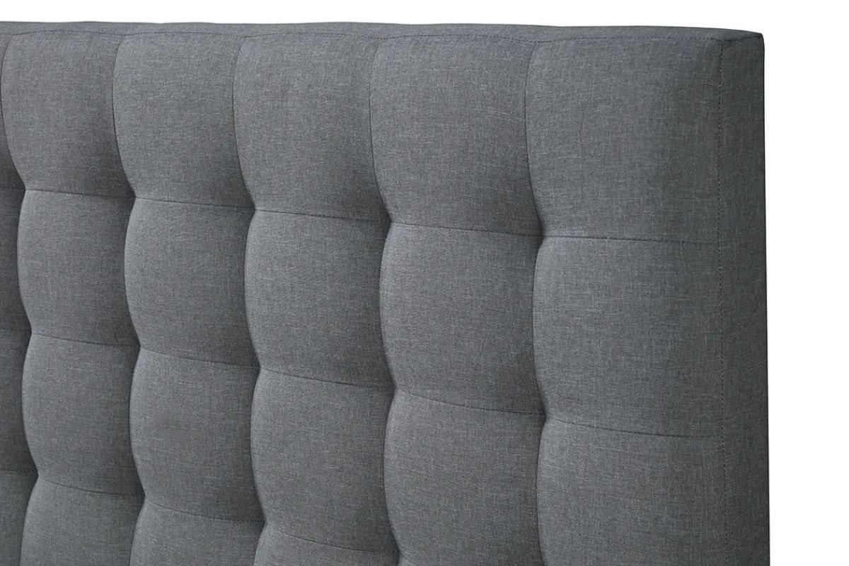 Miliboo Design-Bett gepolstert Stoff Hellgrau 160 x 200 cm DANAE* Betten Für Erwachsene