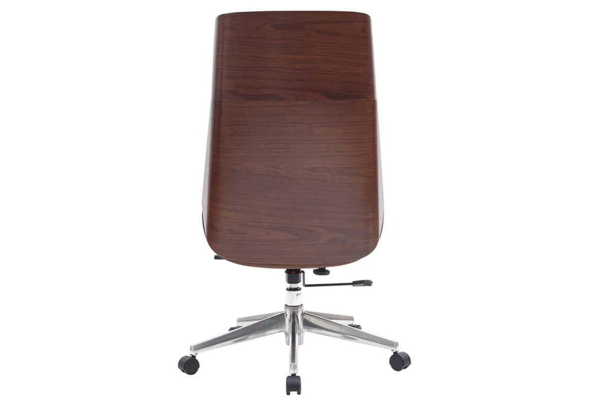 Miliboo Design-Bürosessel dunkles Holz und Schwarz CURVED* Bürostühle|Bürostuhl Zum Kleinen Preis