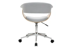 Miliboo Design-Bürosessel grauer Stoff und helles Holz OKTAV* Bürostühle|Bürostuhl Zum Kleinen Preis