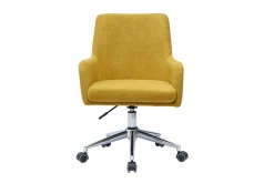 Miliboo Design-Bürosessel senfgelb mit Samteffekt SHANA* Bürostühle|Bürostuhl Zum Kleinen Preis