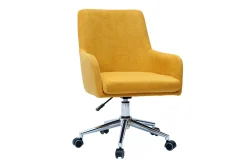 Miliboo Design-Bürosessel senfgelb mit Samteffekt SHANA* Bürostühle|Bürostuhl Zum Kleinen Preis