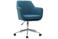 Miliboo Design-Bürosessel Stoff Blaugrün ALEYNA* Bürostühle|Bürostuhl Zum Kleinen Preis