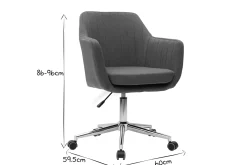 Miliboo Design-Bürosessel Stoff Blaugrün ALEYNA* Bürostühle|Bürostuhl Zum Kleinen Preis