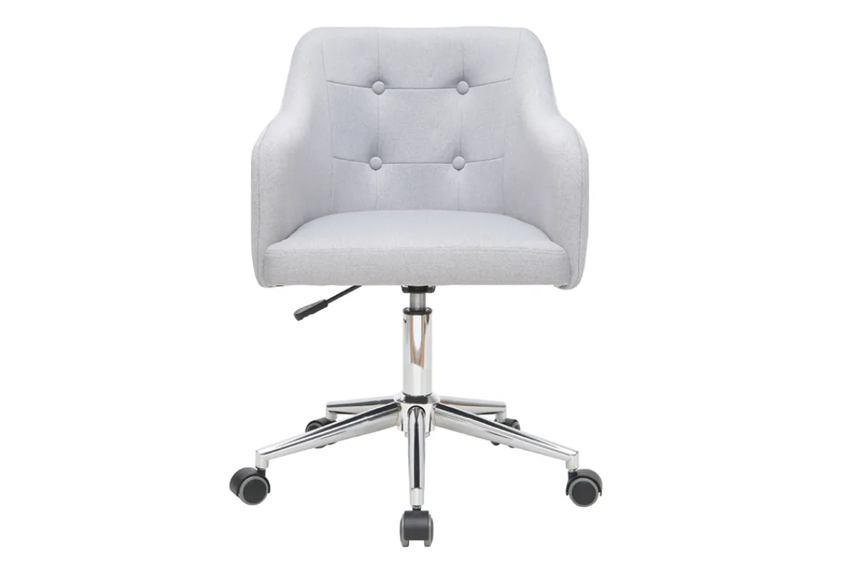 Miliboo Design-Bürosessel Stoff Hellgrau BALTIK (Dieses Produkt wird nicht mehr verkauft)* Bürostühle|Bürostuhl Zum Kleinen Preis