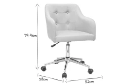 Miliboo Design-Bürosessel Stoff Hellgrau BALTIK (Dieses Produkt wird nicht mehr verkauft)* Bürostühle|Bürostuhl Zum Kleinen Preis