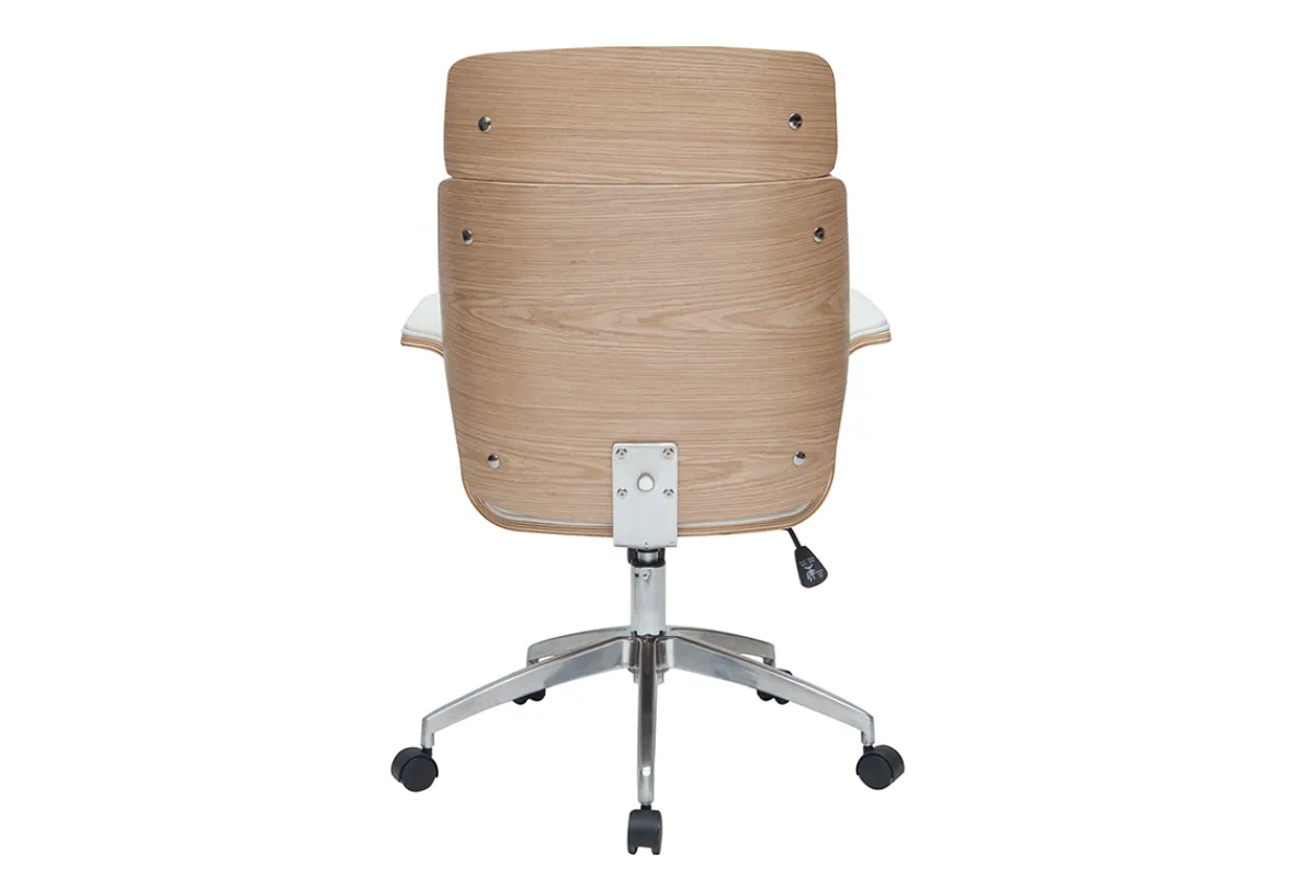 Miliboo Design-Bürosessel weiß und helles Holz ELON* Bürostühle|Bürostuhl Zum Kleinen Preis