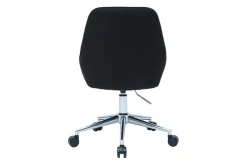 Miliboo Design-Bürostuhl aus schwarzem Samtstoff und verchromtem Metall 360° drehbar HOLO* Bürostühle|Bürostuhl Zum Kleinen Preis