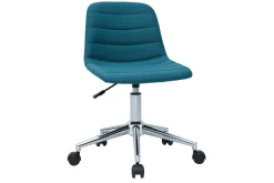 Miliboo Design-Bürostuhl entenblauer Stoff und verchromter Stahl SAURY* Bürostühle|Bürostuhl Zum Kleinen Preis