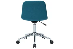 Miliboo Design-Bürostuhl entenblauer Stoff und verchromter Stahl SAURY* Bürostühle|Bürostuhl Zum Kleinen Preis