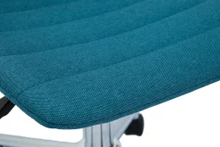 Miliboo Design-Bürostuhl entenblauer Stoff und verchromter Stahl SAURY* Bürostühle|Bürostuhl Zum Kleinen Preis