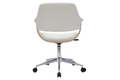 Miliboo Design-Bürostuhl in Weiß mit hellem Holz HANSEN* Bürostühle|Bürostuhl Zum Kleinen Preis