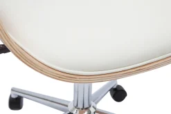 Miliboo Design-Bürostuhl in Weiß mit hellem Holz HANSEN* Bürostühle|Bürostuhl Zum Kleinen Preis