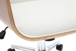 Miliboo Design-Bürostuhl in Weiß mit hellem Holz RUFIN* Bürostühle|Bürostuhl Zum Kleinen Preis