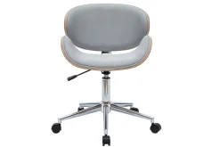 Miliboo Design-Bürostuhl PU hellgrauer und helles Holz WALNUT* Bürostühle|Bürostuhl Zum Kleinen Preis
