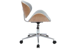 Miliboo Design-Bürostuhl PU hellgrauer und helles Holz WALNUT* Bürostühle|Bürostuhl Zum Kleinen Preis