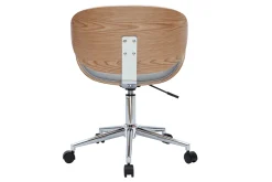 Miliboo Design-Bürostuhl PU hellgrauer und helles Holz WALNUT* Bürostühle|Bürostuhl Zum Kleinen Preis