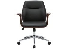 Miliboo Design-Bürostuhl schwarz und dunkles Holz RUFIN* Bürostühle|Bürostuhl Zum Kleinen Preis