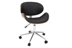 Miliboo Design-Bürostuhl Schwarz und Holz WALNUT* Bürostühle|Bürostuhl Zum Kleinen Preis