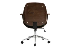 Miliboo Design-Bürostuhl Schwarz und dunkles Holz YORKE* Bürostühle|Bürostuhl Zum Kleinen Preis