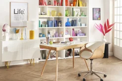 Miliboo Design-Bürostuhl Weiß / Helles Holz BENT* Bürostühle|Bürostuhl Zum Kleinen Preis