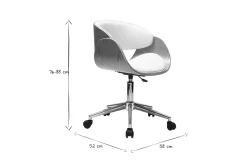 Miliboo Design-Bürostuhl Weiß / Helles Holz BENT* Bürostühle|Bürostuhl Zum Kleinen Preis