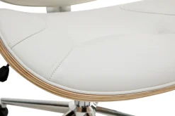 Miliboo Design-Bürostuhl Weiß helles Holz YORKE* Bürostühle|Bürostuhl Zum Kleinen Preis