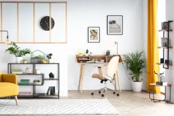 Miliboo Design-Bürostuhl Weiß helles Holz YORKE* Bürostühle|Bürostuhl Zum Kleinen Preis