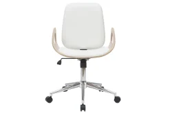 Miliboo Design-Bürostuhl weiß und helles Holz GLORY* Bürostühle|Bürostuhl Zum Kleinen Preis