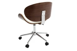 Miliboo Design-Bürostuhl Weiß und Holz WALNUT* Bürostühle|Bürostuhl Zum Kleinen Preis