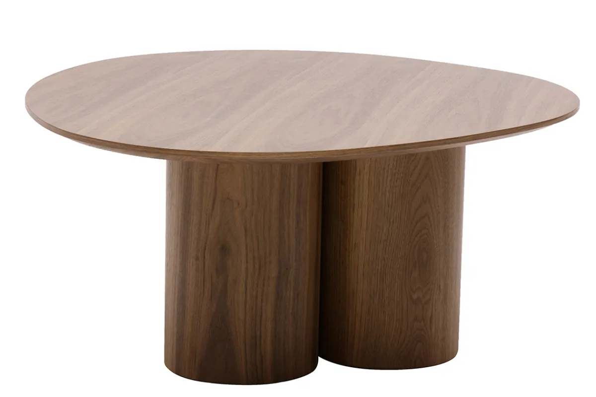 Miliboo Design-Couchtisch aus dunklem Holz mit Walnussfurnier B100 cm HOLLEN* Couchtische