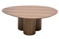 Miliboo Design-Couchtisch aus dunklem Holz mit Walnussfurnier B100 cm HOLLEN* Couchtische