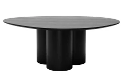 Miliboo Design-Couchtisch aus schwarzem Holz B100 cm HOLLEN* Couchtische
