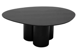 Miliboo Design-Couchtisch aus schwarzem Holz B100 cm HOLLEN* Couchtische