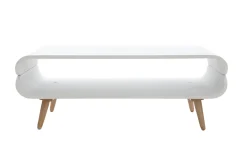 Miliboo Design-Couchtisch Esche Weiß TAKLA* Couchtische