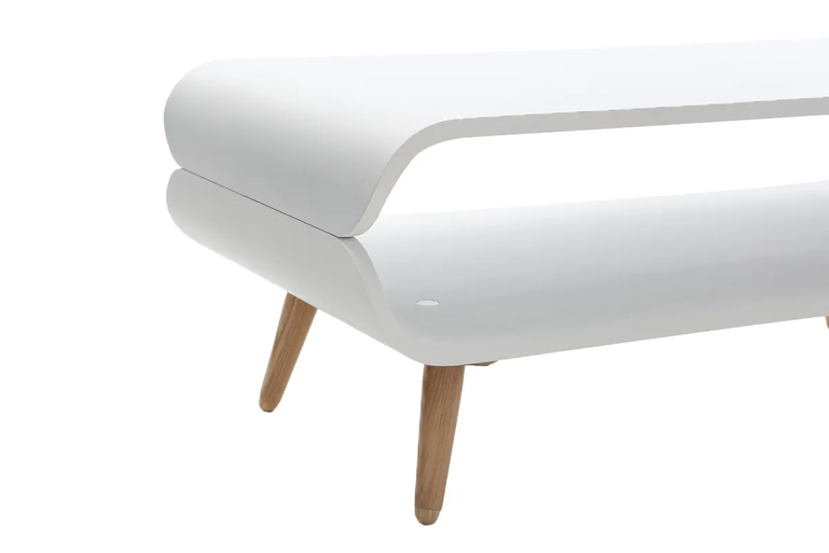 Miliboo Design-Couchtisch Esche Weiß TAKLA* Couchtische