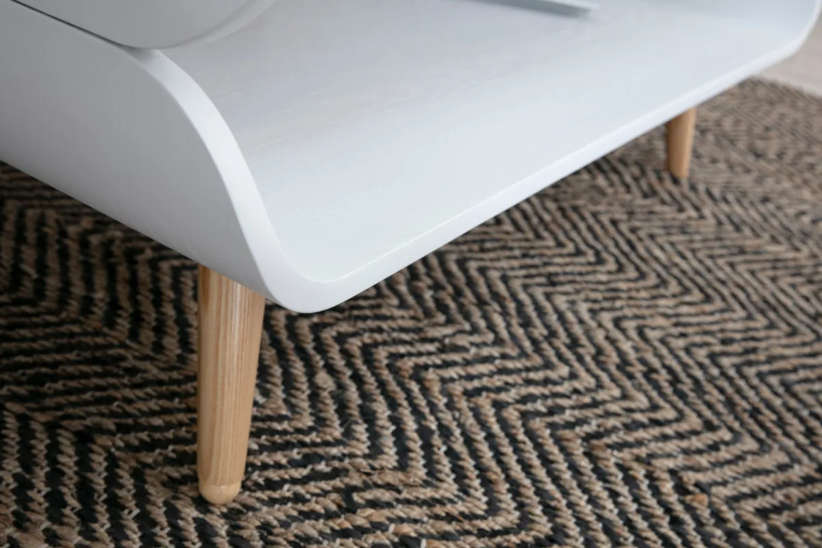 Miliboo Design-Couchtisch Esche Weiß TAKLA* Couchtische