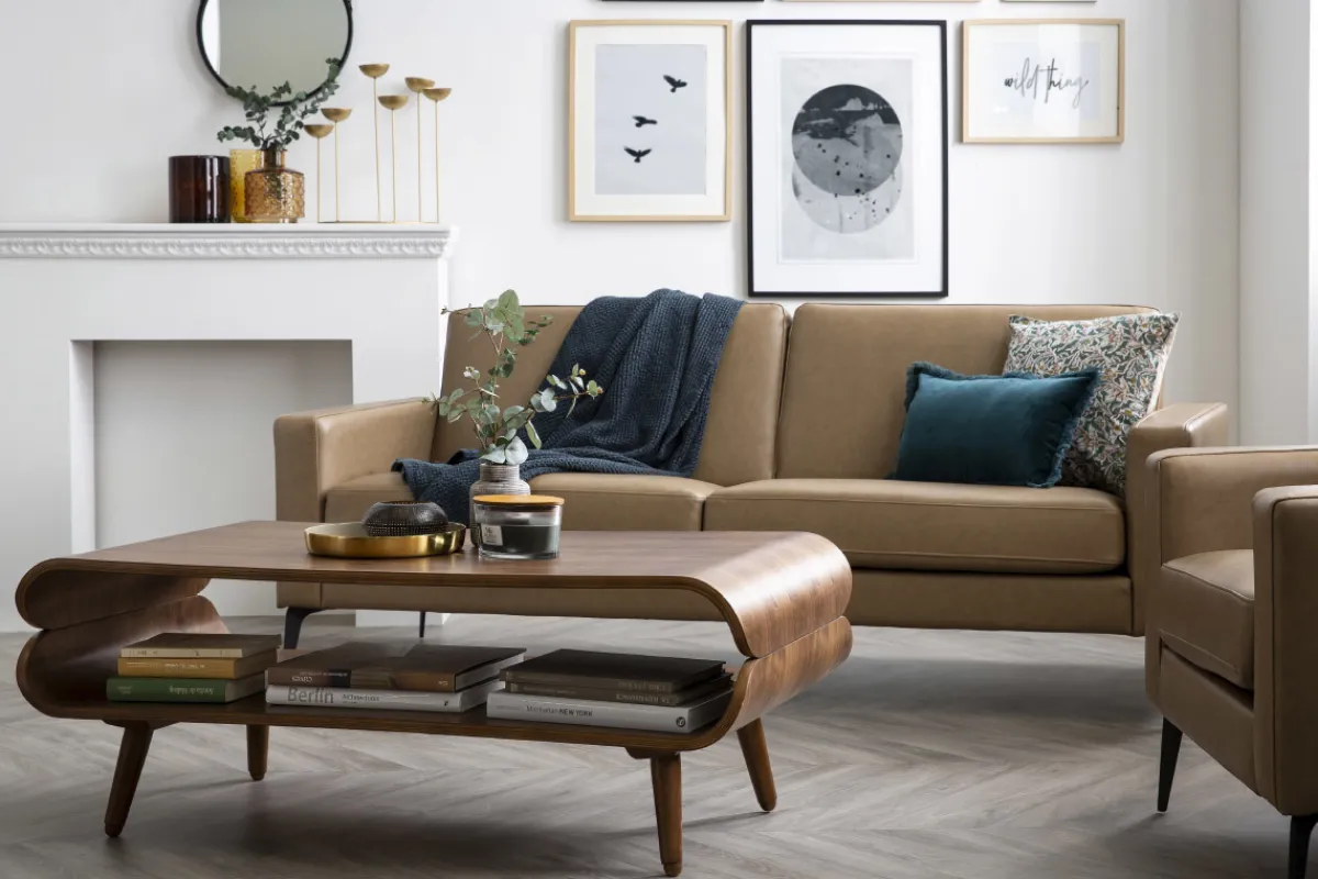 Miliboo Design-Couchtisch Nussbaum TAKLA* Couchtische