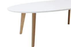 Miliboo Design-Couchtisch Oval Weiß L120 cm EKKA* Couchtische