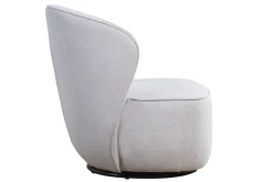 Miliboo Design-Drehsessel aus beigem Stoff mit strukturiertem Samteffekt AMBER* Design-sessel|Sessel